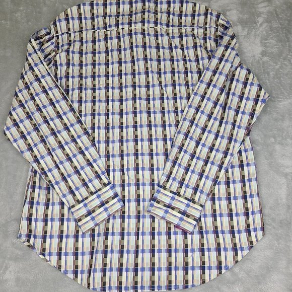 Robert Graham Mens L/S Embroidered Plaid Western Style Shirt Size X-Large‎ - Picture 10 of 12